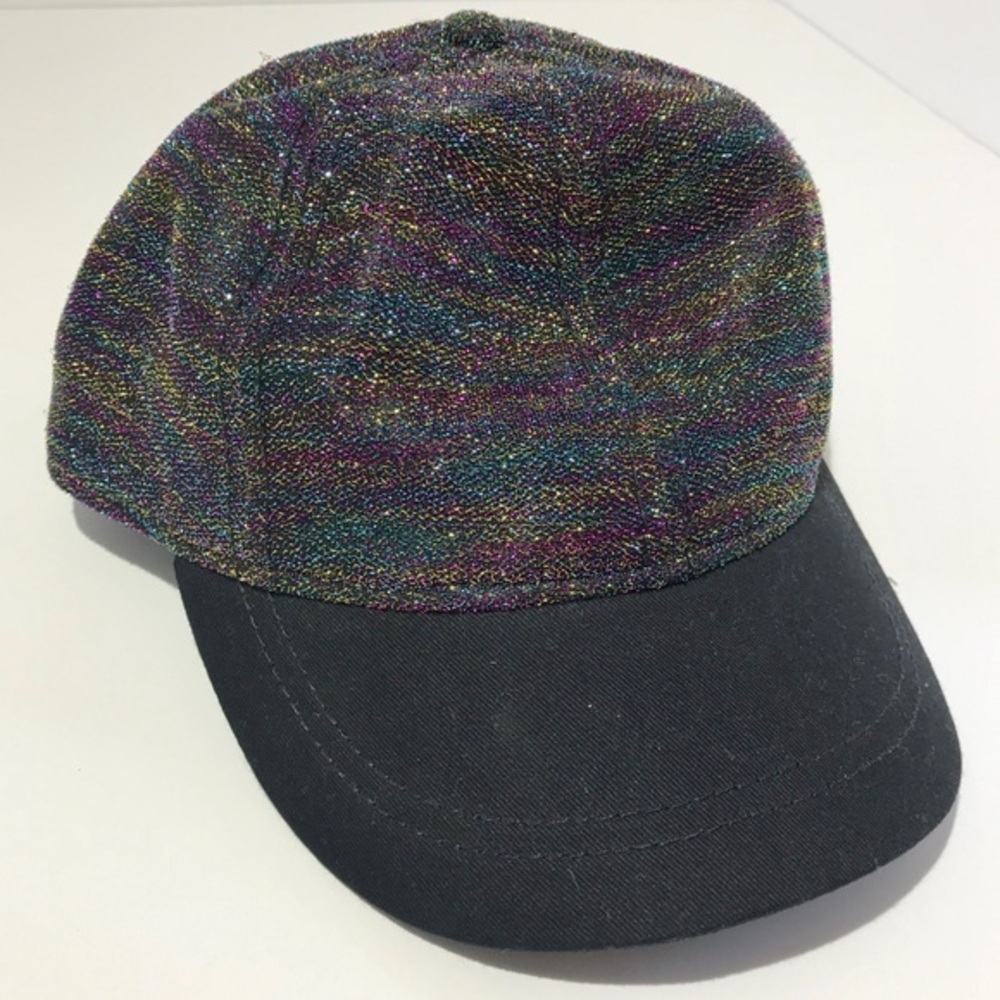 Black Colorful Metallic Baseball Cap‎ OS snap back - Picture 2 of 8